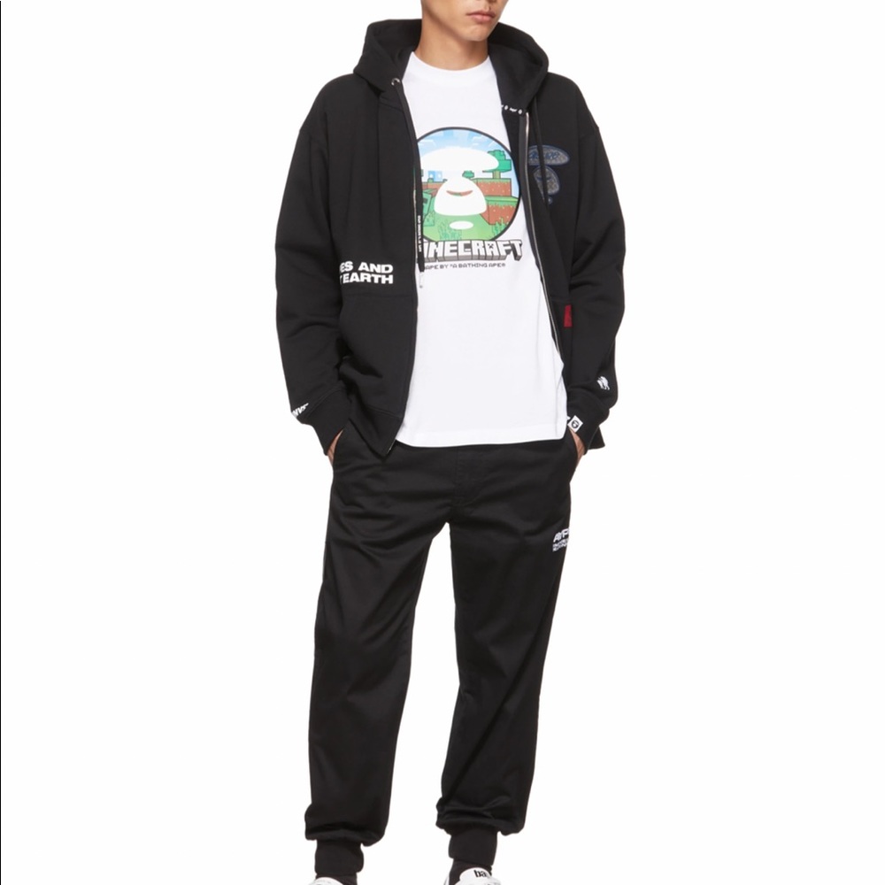 AAPE Black twill lounge pants